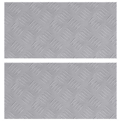 Treppe Tritt Rechtwinklig 2 pcs Silber 50 x 25 cm Aluminium