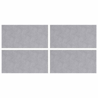 Treppe Tritt Rechtwinklig 4 pcs Silber 50 x 25 cm Aluminium