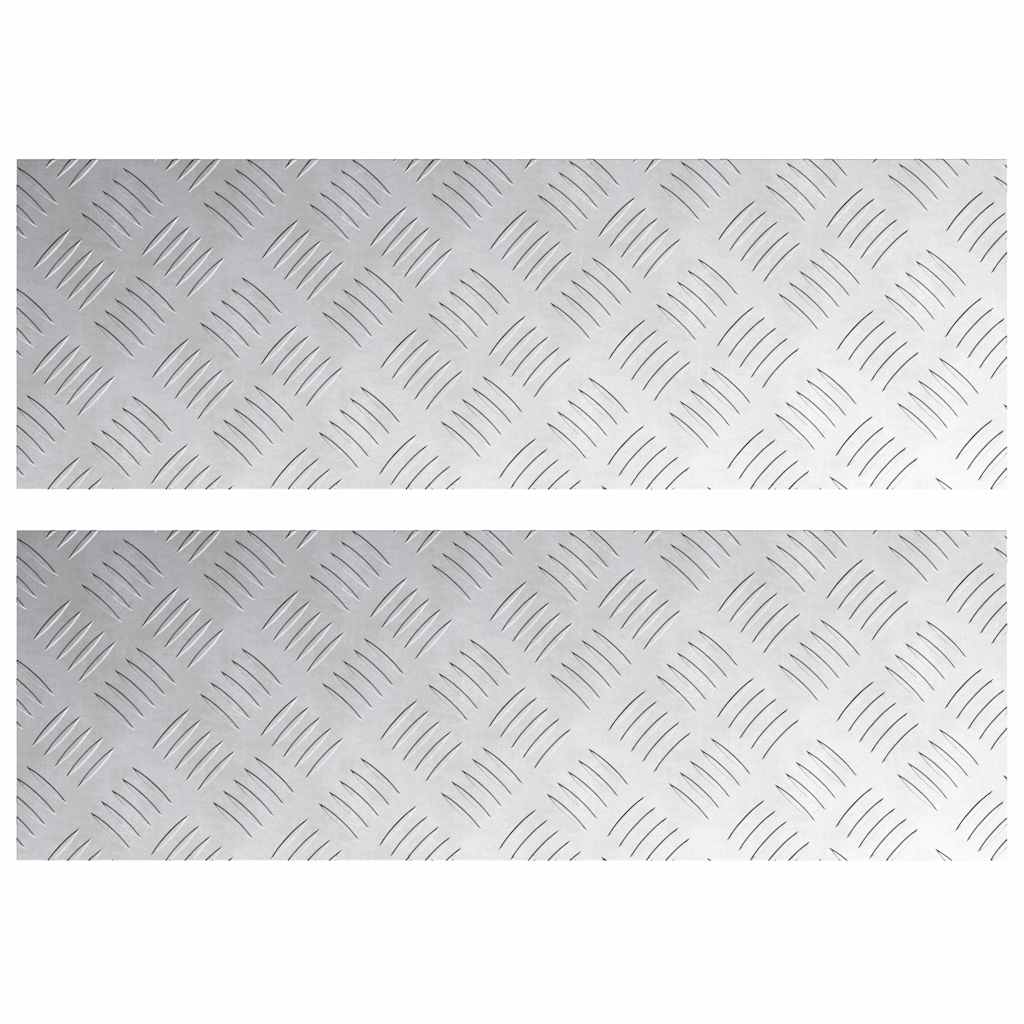 Treppe Tritt Rechtwinklig 2 pcs Silber 75 x 25 cm Aluminium