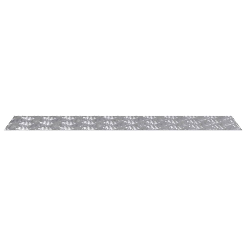 Treppe Tritt Rechtwinklig 4 pcs Silber 100 x 25 cm Aluminium