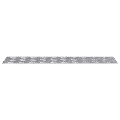 Treppe Tritt Rechtwinklig 2 pcs Silber 100 x 25 cm Aluminium