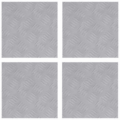 Treppe Tritt Quadratisch 4 pcs Silber 30 x 30 cm Aluminium