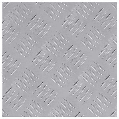 Treppe Tritt Quadratisch 4 pcs Silber 30 x 30 cm Aluminium