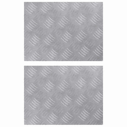 Treppe Tritt Rechtwinklig 2 pcs Silber 40 x 30 cm Aluminium