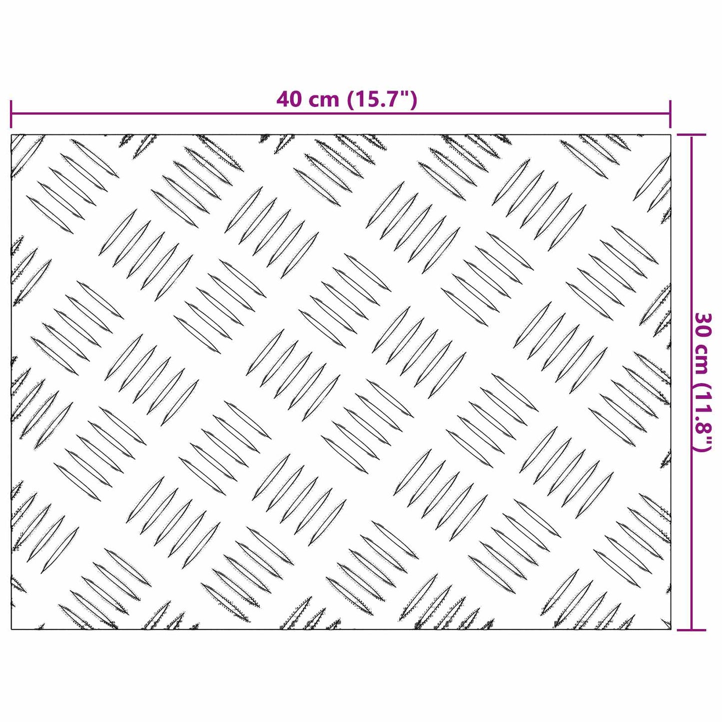Treppe Tritt Rechtwinklig 2 pcs Silber 40 x 30 cm Aluminium