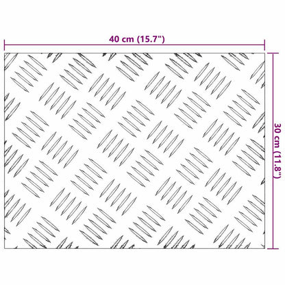 Treppe Tritt Rechtwinklig 4 pcs Silber 40 x 30 cm Aluminium