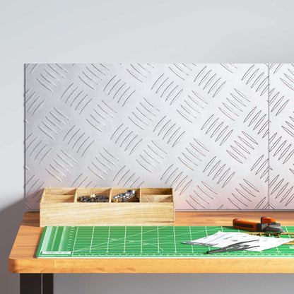 Treppe Tritt Rechtwinklig 2 pcs Silber 50 x 30 cm Aluminium