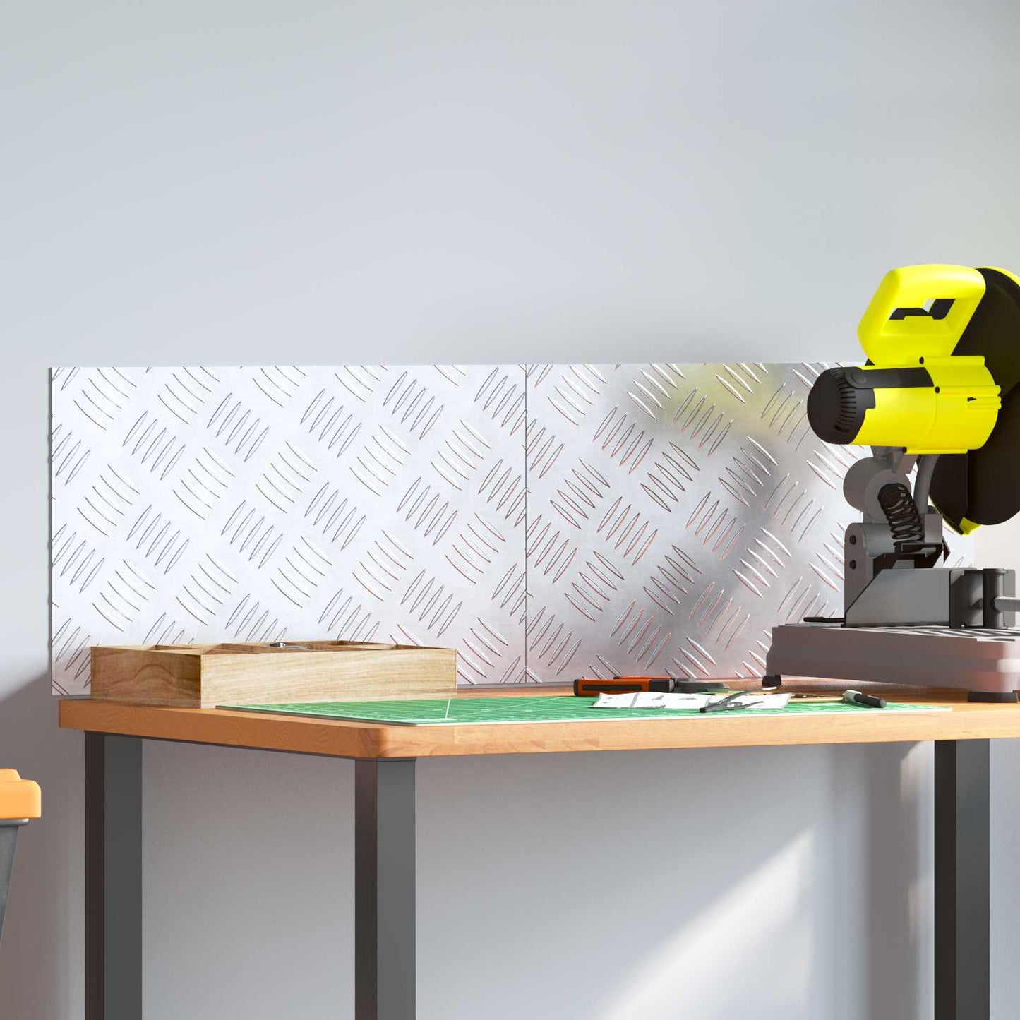 Treppe Tritt Rechtwinklig 2 pcs Silber 50 x 30 cm Aluminium