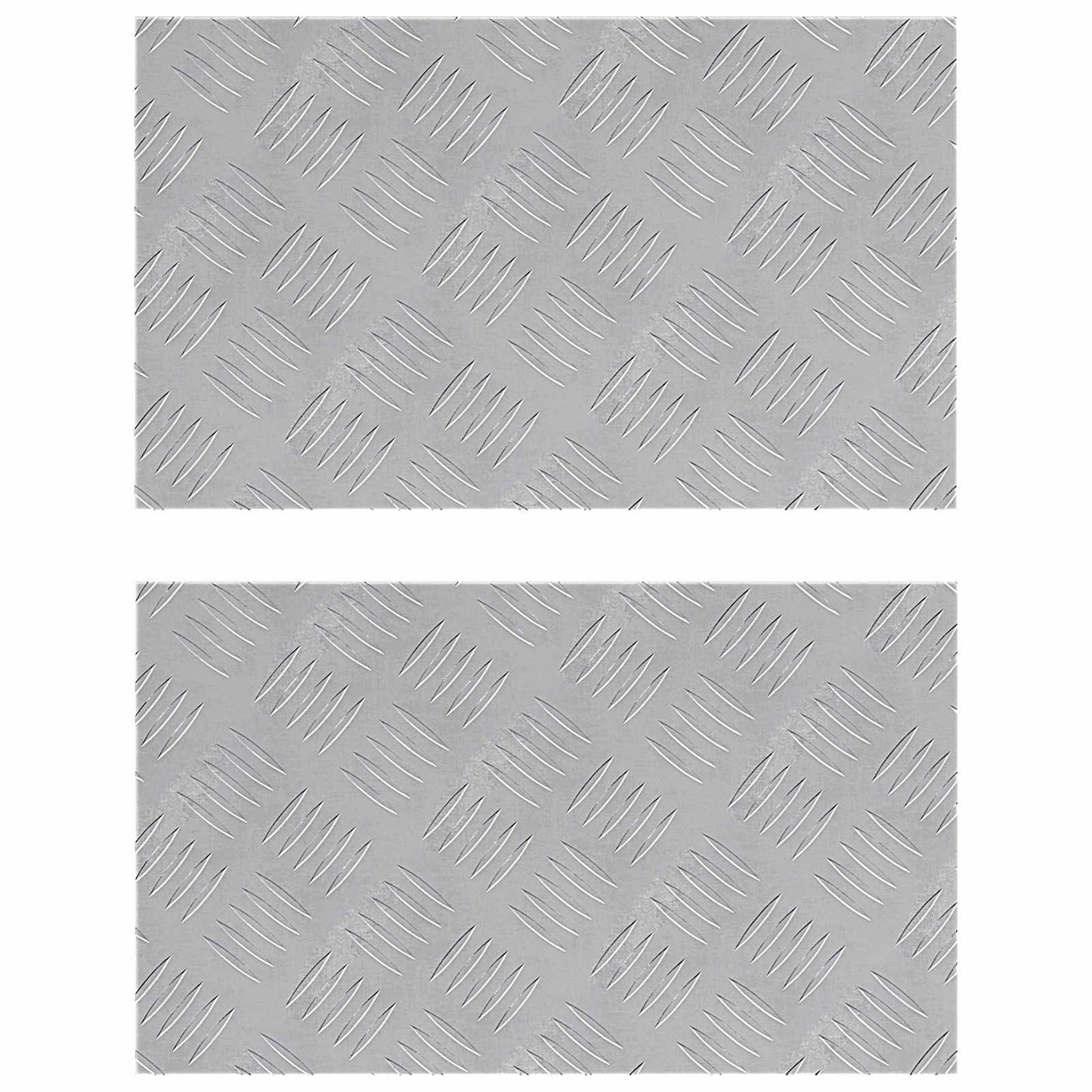 Treppe Tritt Rechtwinklig 2 pcs Silber 50 x 30 cm Aluminium