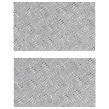 Treppe Tritt Rechtwinklig 2 pcs Silber 50 x 30 cm Aluminium
