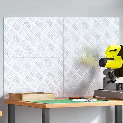 Treppe Tritt Rechtwinklig 4 pcs Silber 50 x 30 cm Aluminium