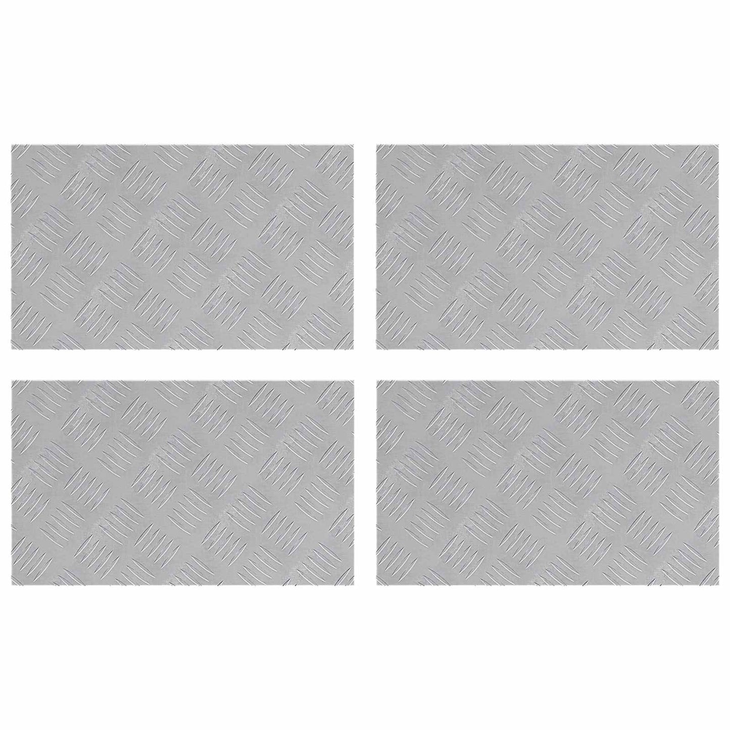 Treppe Tritt Rechtwinklig 4 pcs Silber 50 x 30 cm Aluminium