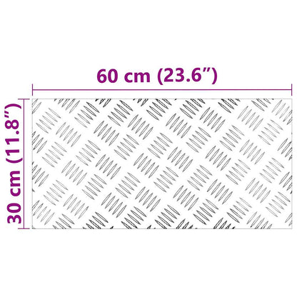 Treppe Tritt Rechtwinklig 2 pcs Silber 60 x 30 cm Aluminium