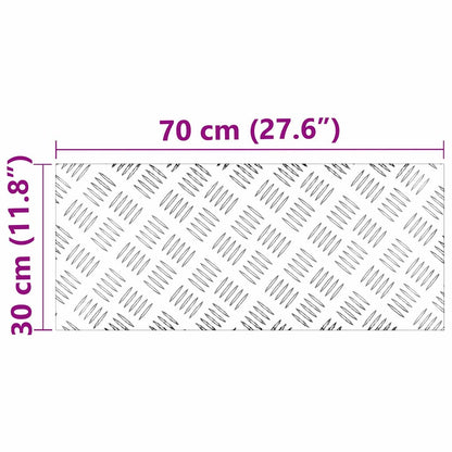 Treppe Tritt Rechtwinklig 4 pcs Silber 70 x 30 cm Aluminium