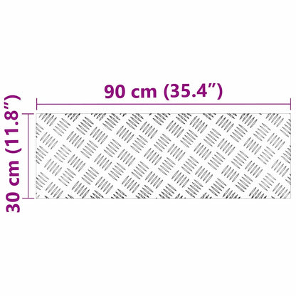 Treppe Tritt Rechtwinklig 2 pcs Silber 90 x 30 cm Aluminium