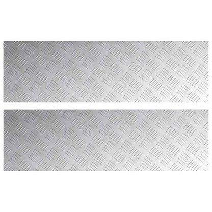 Treppe Tritt Rechtwinklig 2 pcs Silber 100 x 30 cm Aluminium