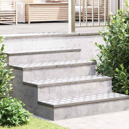 Treppe Tritt Rechtwinklig 4 pcs Silber 100 x 30 cm Aluminium