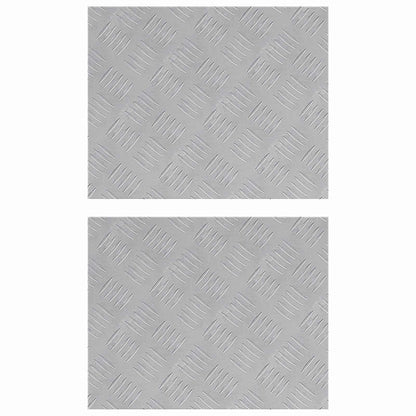 Treppe Tritt Rechtwinklig 2 pcs Silber 50 x 40 cm Aluminium