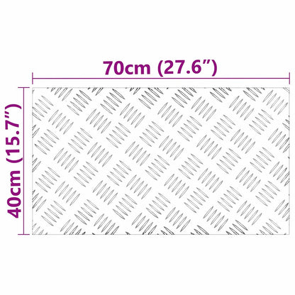 Treppe Tritt Rechtwinklig 4 pcs Silber 70 x 40 cm Aluminium