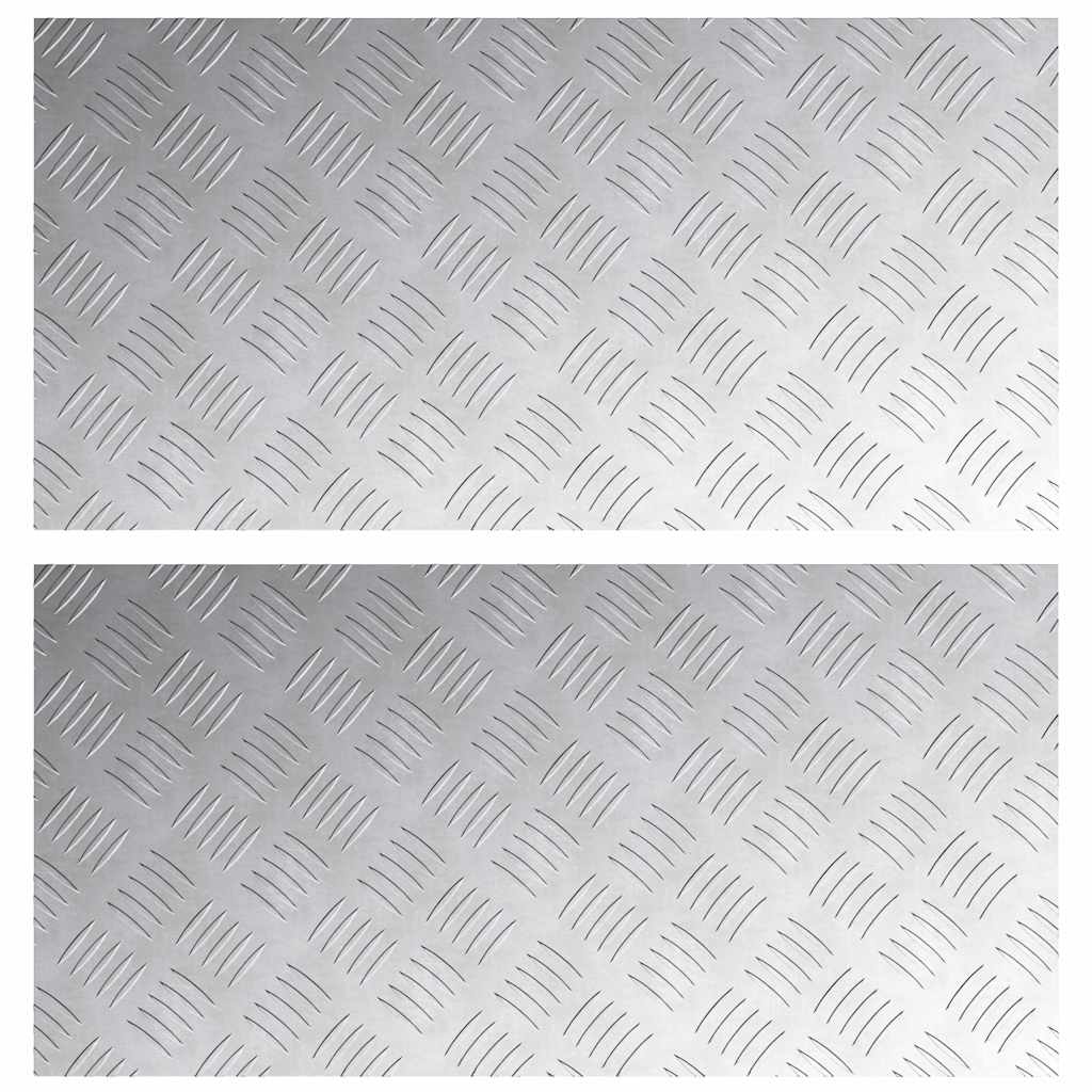 Treppe Tritt Rechtwinklig 2 pcs Silber 80 x 40 cm Aluminium