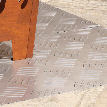 Treppe Tritt Rechtwinklig 2 pcs Silber 90 x 40 cm Aluminium