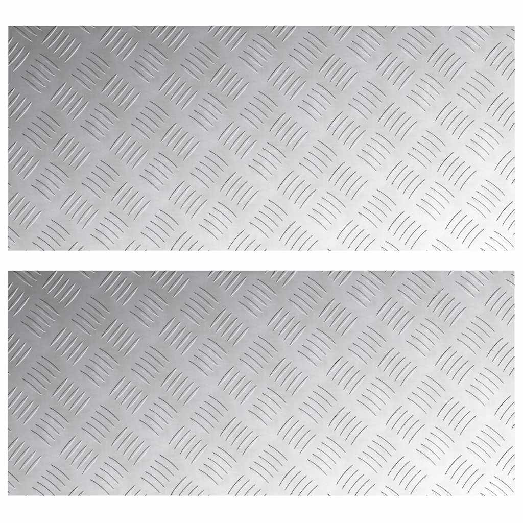 Treppe Tritt Rechtwinklig 2 pcs Silber 90 x 40 cm Aluminium