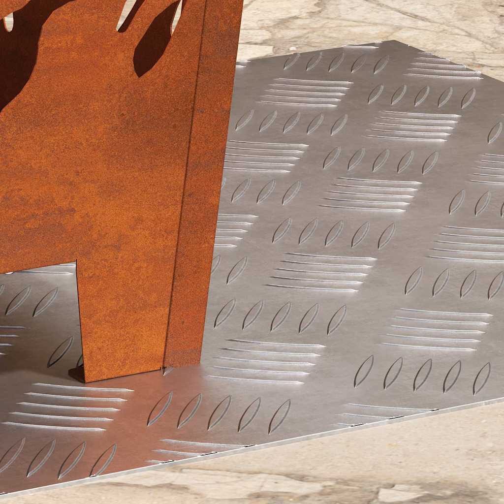 Treppe Tritt Quadratisch 2 pcs Silber 50 x 50 cm Aluminium