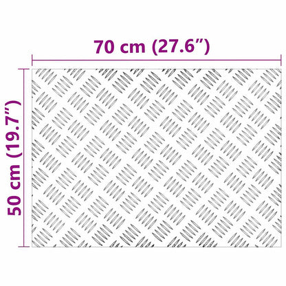 Treppe Tritt Rechtwinklig 2 pcs Silber 70 x 50 cm Aluminium