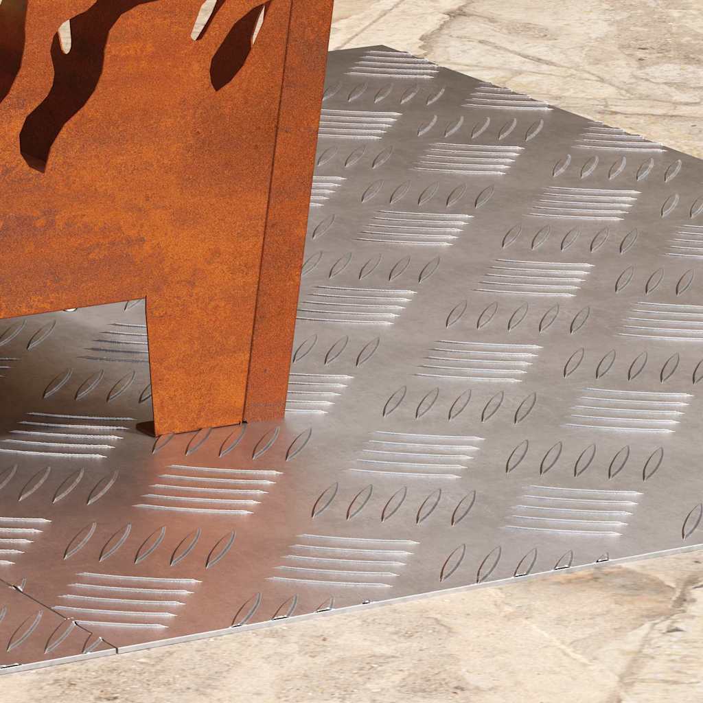 Treppe Tritt Rechtwinklig 2 pcs Silber 70 x 50 cm Aluminium