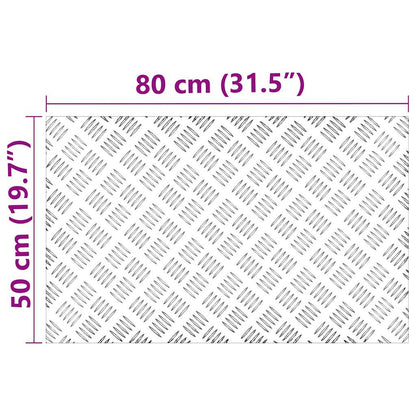 Treppe Tritt Rechtwinklig 4 pcs Silber 80 x 50 cm Aluminium