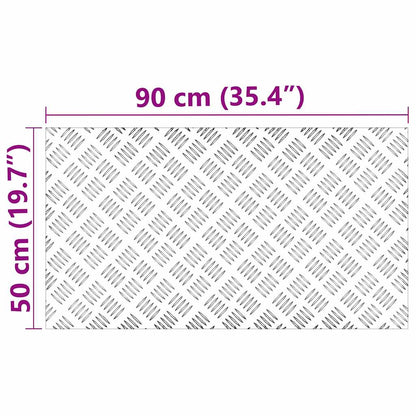 Treppe Tritt Rechtwinklig 2 pcs Silber 90 x 50 cm Aluminium