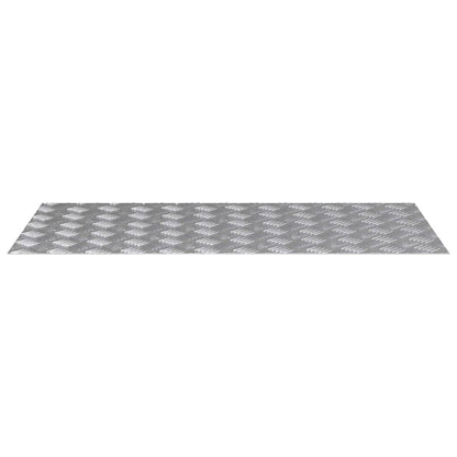 Treppe Tritt Rechtwinklig 2 pcs Silber 100 x 50 cm Aluminium