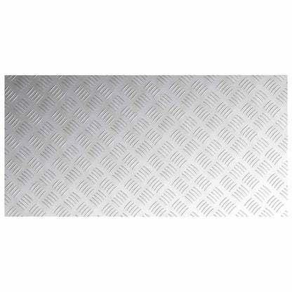 Treppe Tritt Rechtwinklig 2 pcs Silber 100 x 50 cm Aluminium