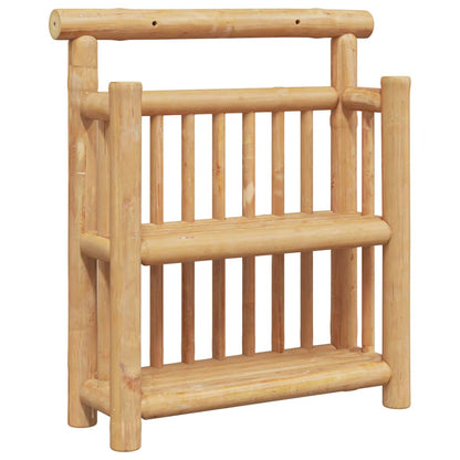 vidaXL Wandregal mit Regal Wandmontiert Natur 40 x 13 x 44 cm Bambus