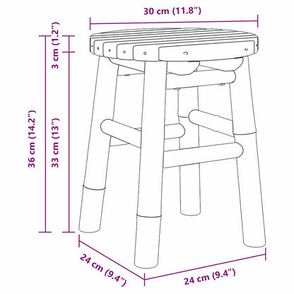 Hocker Bambus Natur 30 x 30 x 36 cm Bambus