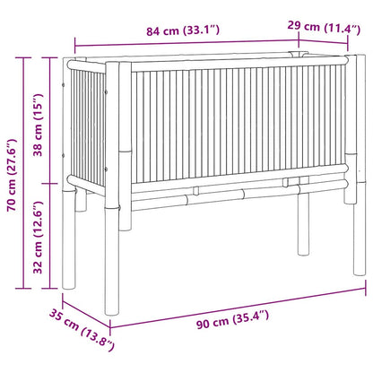 vidaXL Hochbeet Braun 90 x 35 x 70 cm Bambus