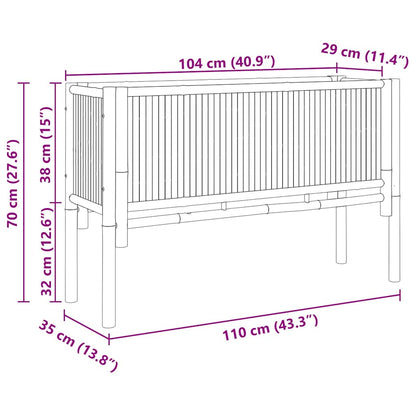 vidaXL Hochbeet Braun 110 x 35 x 70 cm Bambus