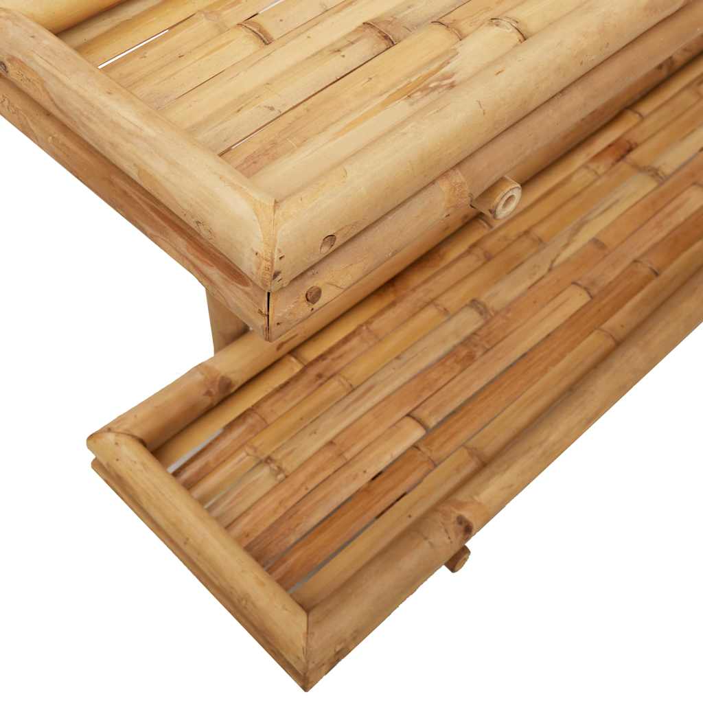 vidaXL Wandregal mit Regal Wandmontiert Braun 100 x 26 x 60 cm Bambus