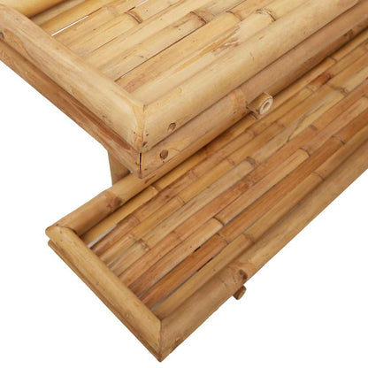 vidaXL Wandregal mit Regal Wandmontiert Braun 100 x 26 x 60 cm Bambus