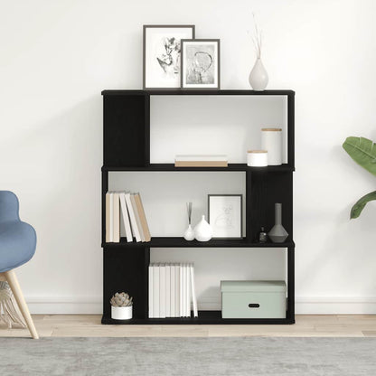 vidaXL Bücherregal Schwarz Eichen-Optik 80x24x96 cm Holzwerkstoff