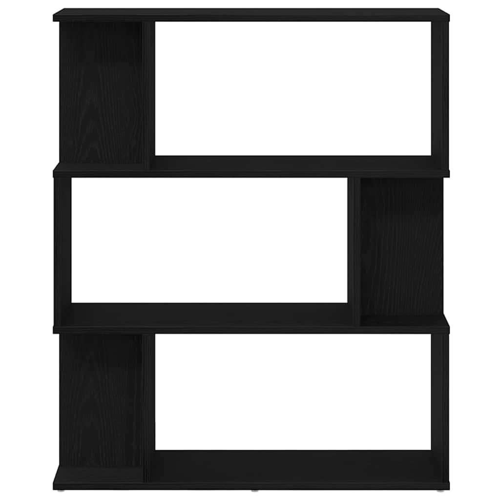 vidaXL Bücherregal Schwarz Eichen-Optik 80x24x96 cm Holzwerkstoff