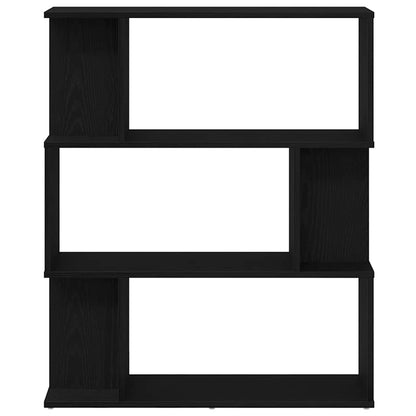 vidaXL Bücherregal Schwarz Eichen-Optik 80x24x96 cm Holzwerkstoff