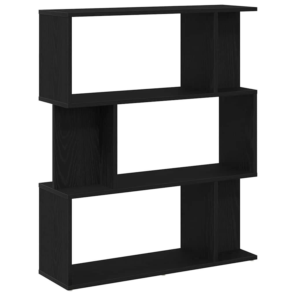 vidaXL Bücherregal Schwarz Eichen-Optik 80x24x96 cm Holzwerkstoff