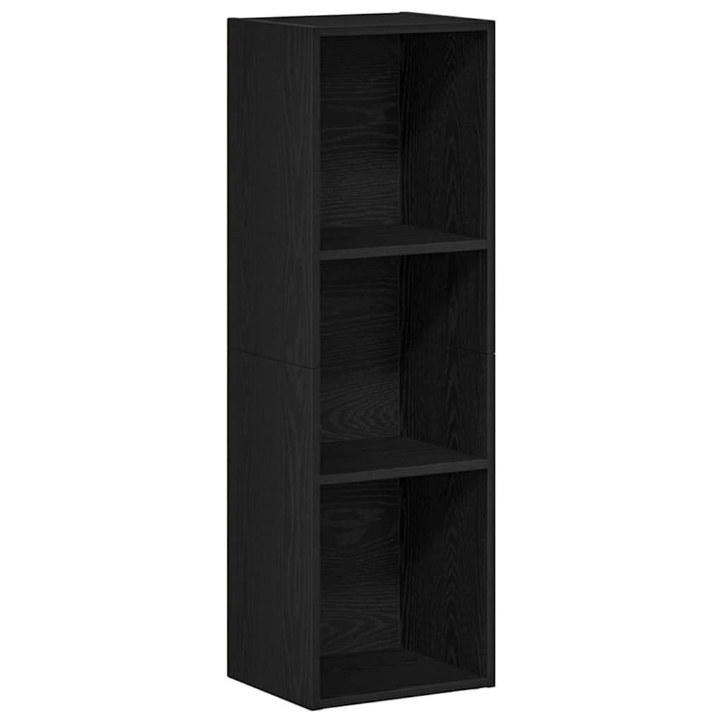 vidaXL Bücherregal Schwarz Eichen-Optik 36x30x114 cm Holzwerkstoff