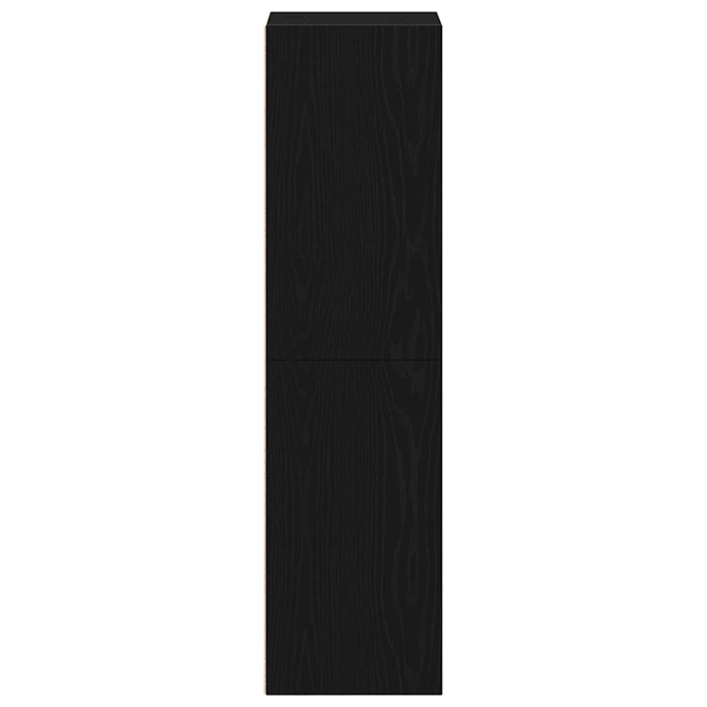 vidaXL Bücherregal Schwarz Eichen-Optik 36x30x114 cm Holzwerkstoff