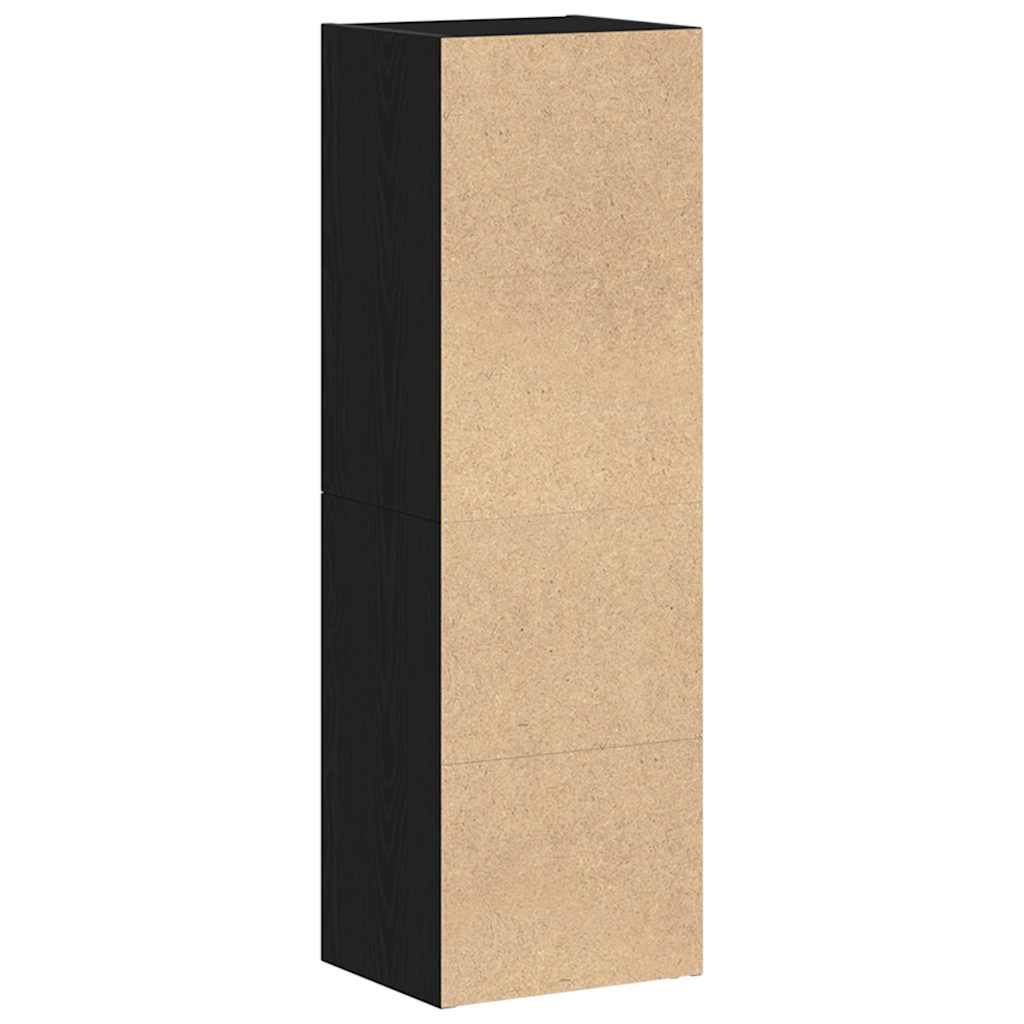 vidaXL Bücherregal Schwarz Eichen-Optik 36x30x114 cm Holzwerkstoff