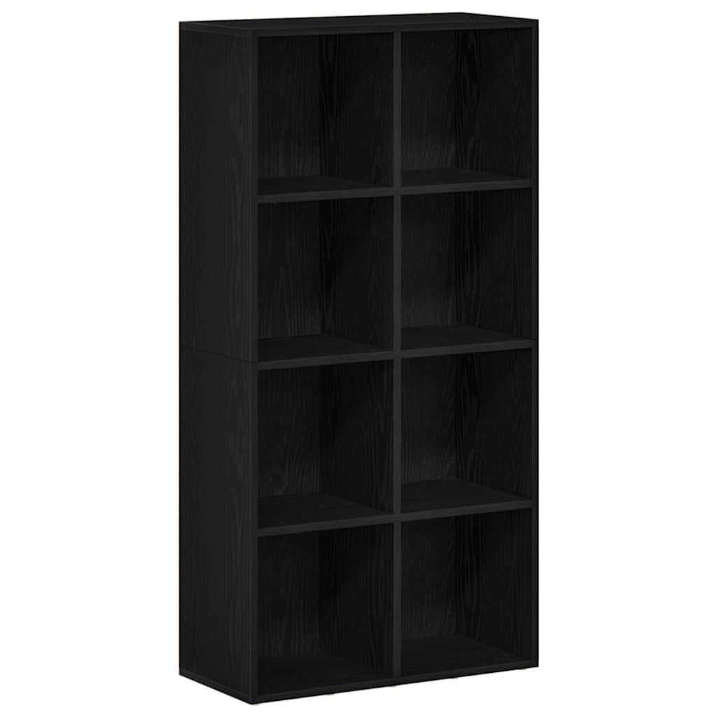 vidaXL Bücherregal Schwarz Eichen-Optik 66x30x130 cm Holzwerkstoff