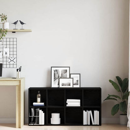 vidaXL Bücherregal Schwarz Eichen-Optik 66x30x130 cm Holzwerkstoff