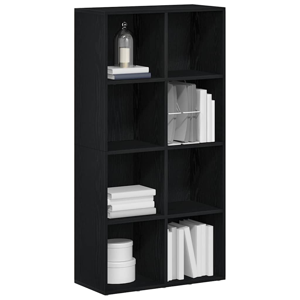 vidaXL Bücherregal Schwarz Eichen-Optik 66x30x130 cm Holzwerkstoff
