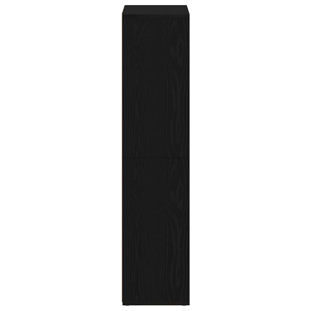 vidaXL Bücherregal Schwarz Eichen-Optik 66x30x130 cm Holzwerkstoff
